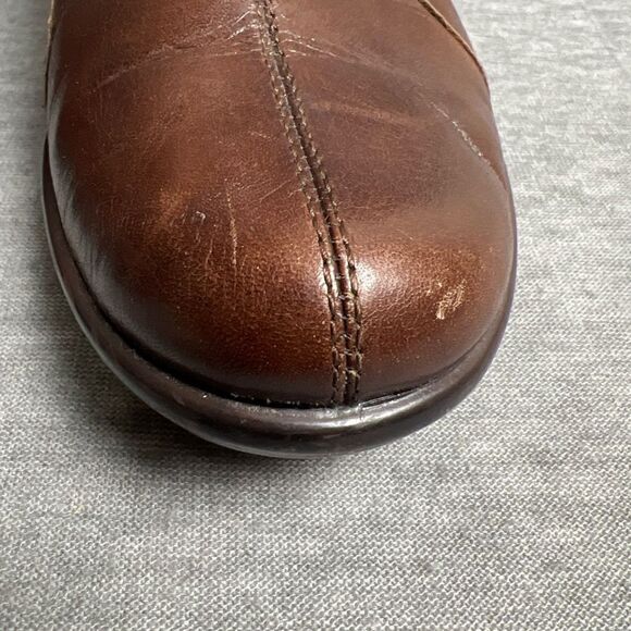 Clarks Partridge Brown Heeled shoe's Clogs slip on 80443 Women's Size 9M - Picture 10 of 10